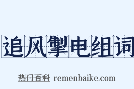 追风掣电组词是什么意思的图片
